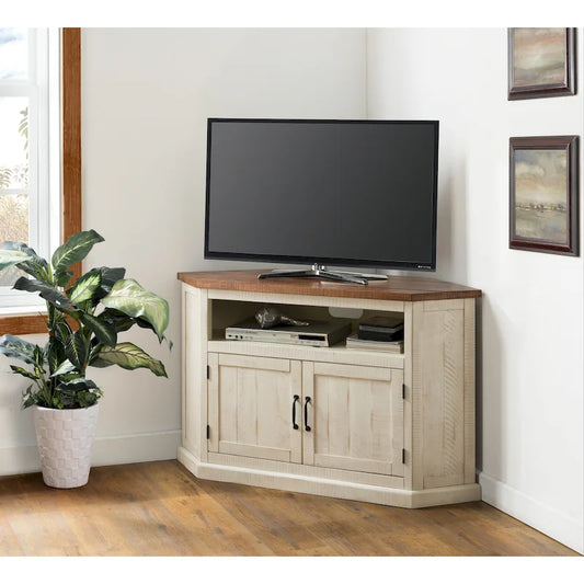 Le meuble TV d'angle rustique de 50 pouces en bois massif