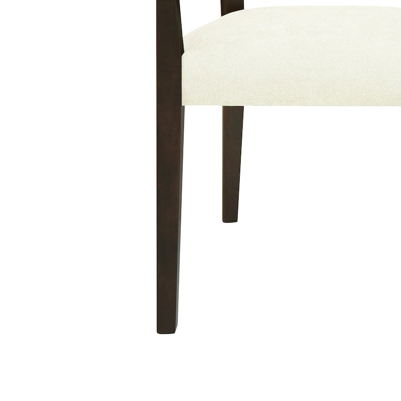 Lot de 2 chaises de salle à manger avec accoudoirs, style milieu du siècle, avec dossier en rotin