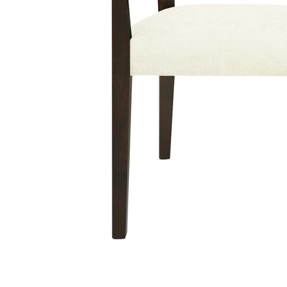 Lot de 2 chaises de salle à manger avec accoudoirs, style milieu du siècle, avec dossier en rotin