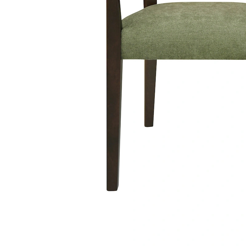 Lot de 2 chaises de salle à manger avec accoudoirs, style milieu du siècle, avec dossier en rotin
