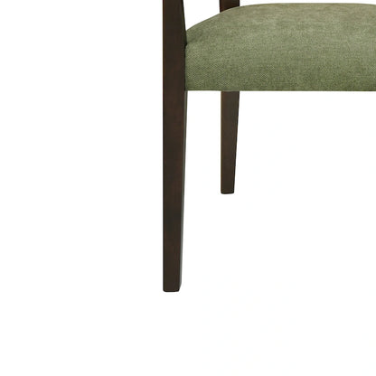 Lot de 2 chaises de salle à manger avec accoudoirs, style milieu du siècle, avec dossier en rotin