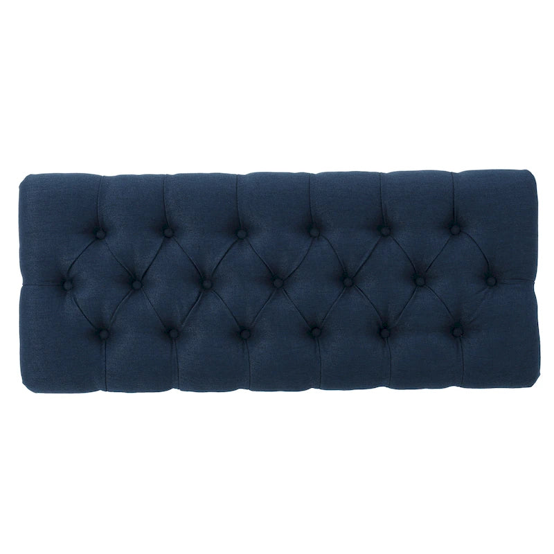 Banc ottoman en tissu capitonné - 41.00 L x 17.25 l x 16.75 H