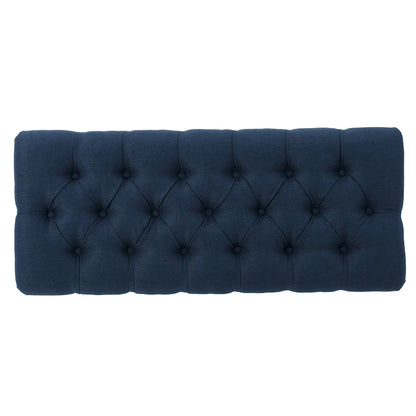 Banc ottoman en tissu capitonné - 41.00 L x 17.25 l x 16.75 H