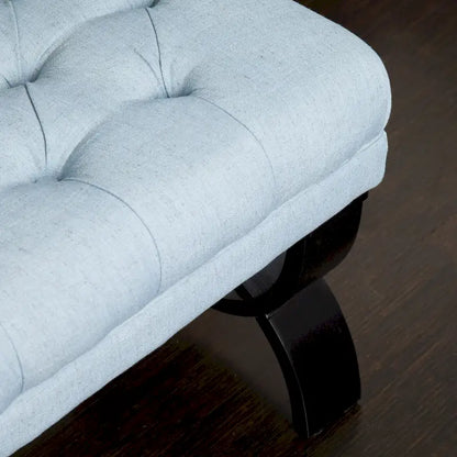 Banc ottoman en tissu capitonné - 41.00 L x 17.25 l x 16.75 H