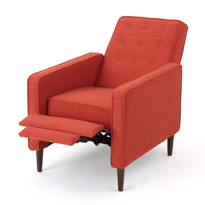 Fauteuil inclinable capitonné à dossier haut (ensemble de deux pièces)