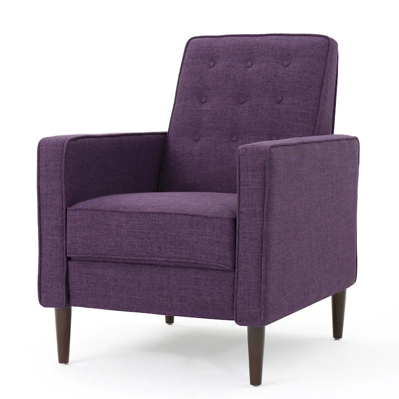 Fauteuil inclinable capitonné à dossier haut (ensemble de deux pièces)