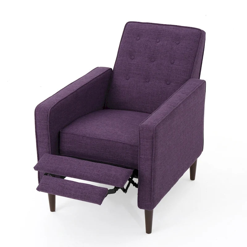 Fauteuil inclinable capitonné à dossier haut (ensemble de deux pièces)