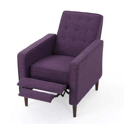 Fauteuil inclinable capitonné à dossier haut (ensemble de deux pièces)