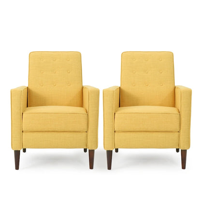 Fauteuil inclinable capitonné à dossier haut (ensemble de deux pièces)