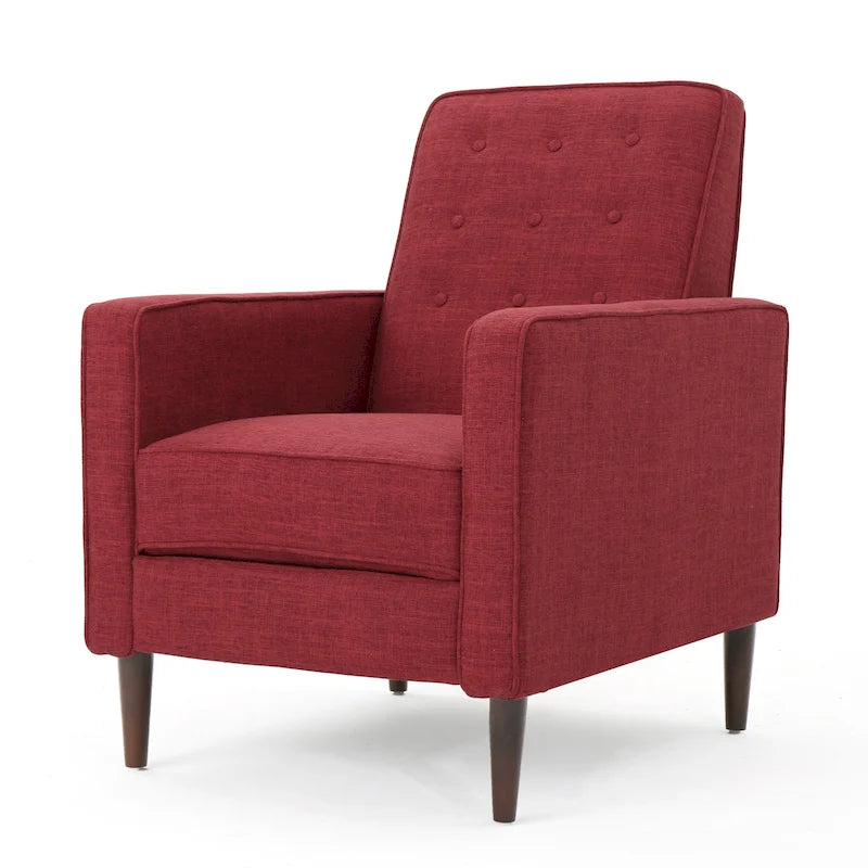Fauteuil inclinable capitonné à dossier haut (ensemble de deux pièces)