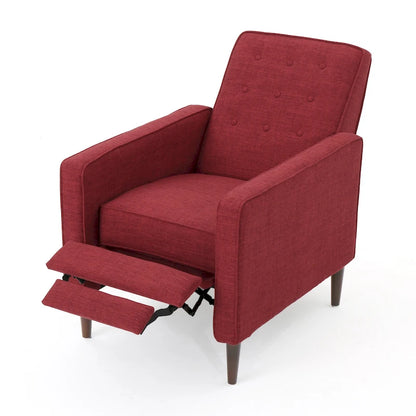 Fauteuil inclinable capitonné à dossier haut (ensemble de deux pièces)