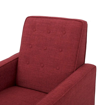 Fauteuil inclinable capitonné à dossier haut (ensemble de deux pièces)