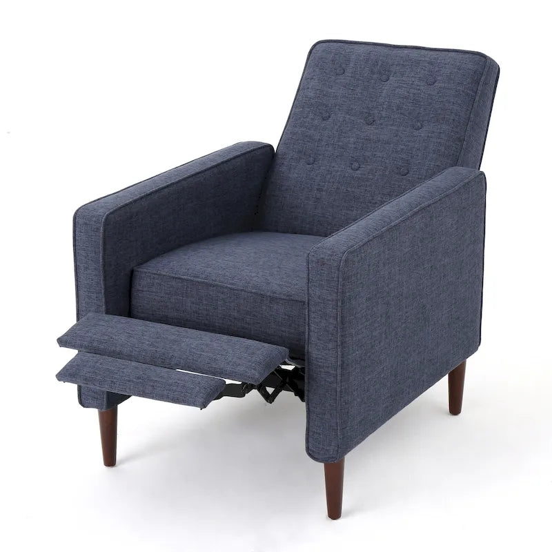 Fauteuil inclinable capitonné à dossier haut (ensemble de deux pièces)