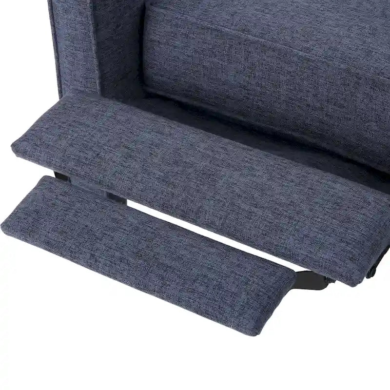 Fauteuil inclinable capitonné à dossier haut (ensemble de deux pièces)