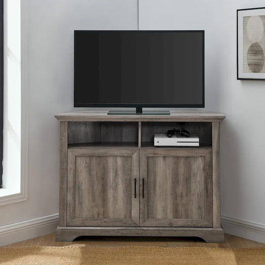 44-inch Groove Door Corner TV Stand