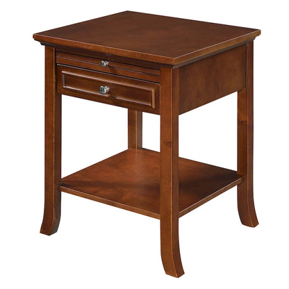 Table d'appoint avec tiroir et tablette coulissante