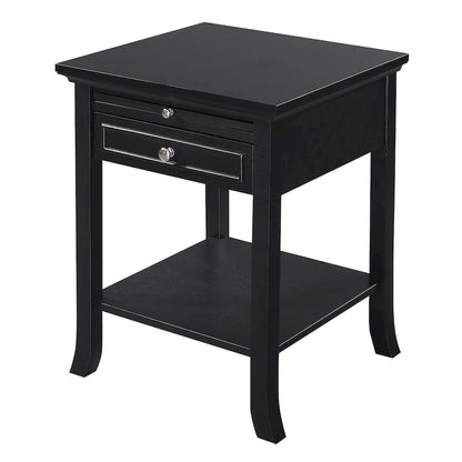 Table d'appoint avec tiroir et tablette coulissante