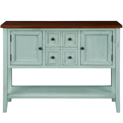 Table console bahut moderne avec étagère inférieure