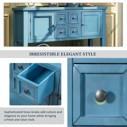 Table console bahut moderne avec étagère inférieure