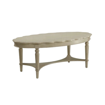 Table basse blanc antique 50 X 28 X 19