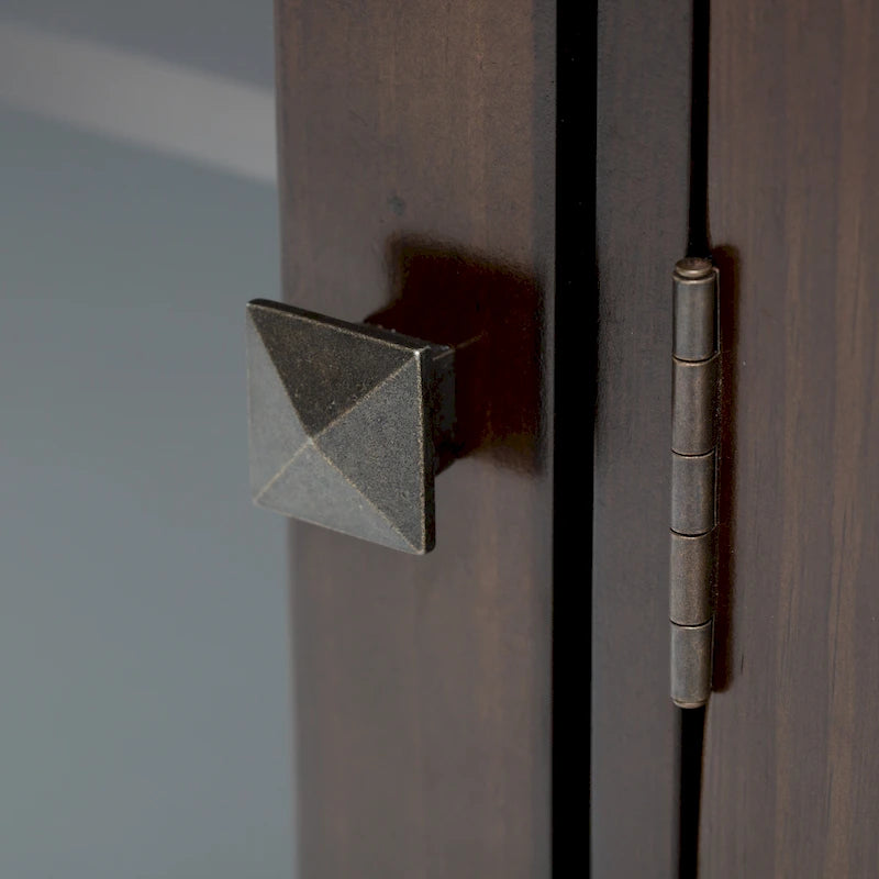 Meuble TV/Média Contemporain en Bois Massif de 183 cm de Large pour TV jusqu'à 80 pouces