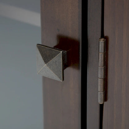 Meuble TV/Média Contemporain en Bois Massif de 183 cm de Large pour TV jusqu'à 80 pouces