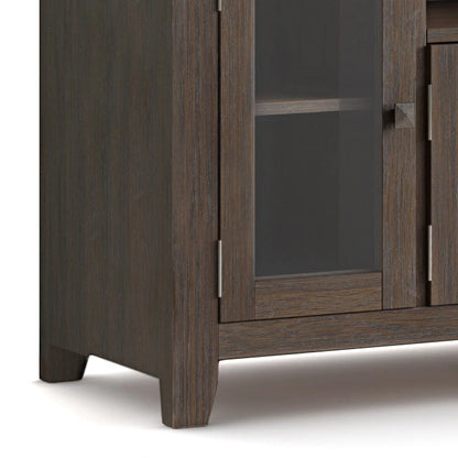 Meuble TV/Média Contemporain en Bois Massif de 183 cm de Large pour TV jusqu'à 80 pouces