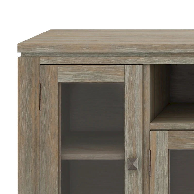 Meuble TV/Média Contemporain en Bois Massif de 183 cm de Large pour TV jusqu'à 80 pouces