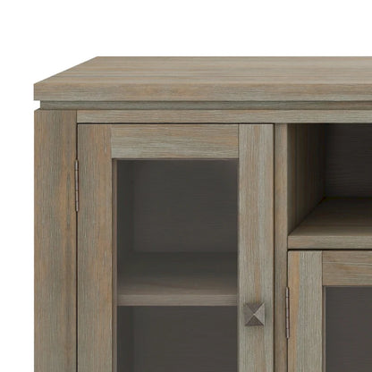 Meuble TV/Média Contemporain en Bois Massif de 183 cm de Large pour TV jusqu'à 80 pouces