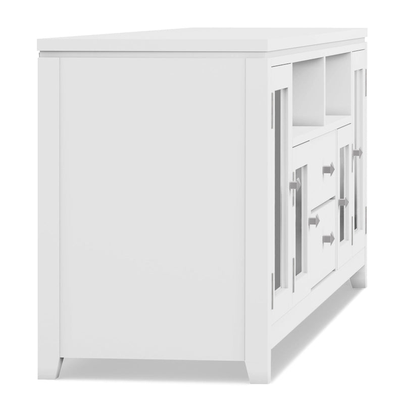 Meuble TV/Média Contemporain en Bois Massif de 183 cm de Large pour TV jusqu'à 80 pouces