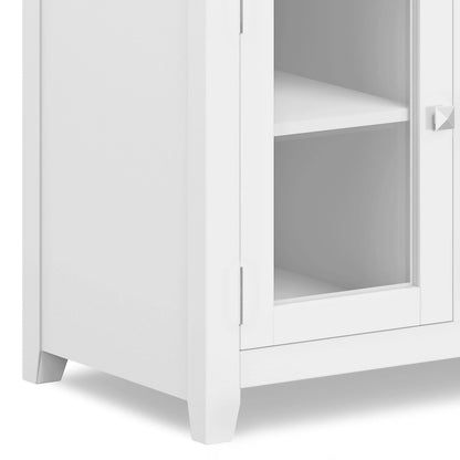 Meuble TV/Média Contemporain en Bois Massif de 183 cm de Large pour TV jusqu'à 80 pouces