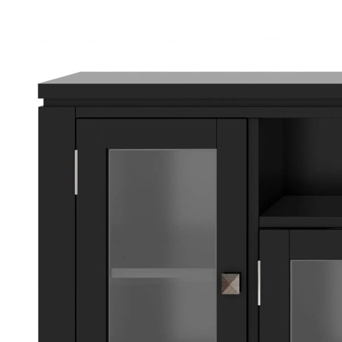 Meuble TV/Média Contemporain en Bois Massif de 183 cm de Large pour TV jusqu'à 80 pouces