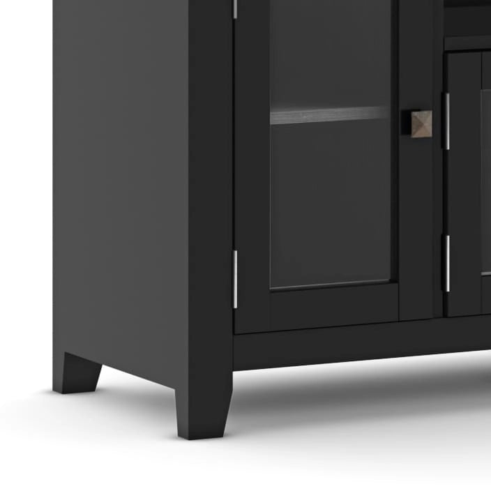 Meuble TV/Média Contemporain en Bois Massif de 183 cm de Large pour TV jusqu'à 80 pouces