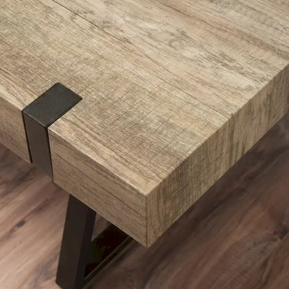 Table basse aspect bois - 43,25 pouces (L) x 23,60 pouces (l) x 16,75 pouces (H)
