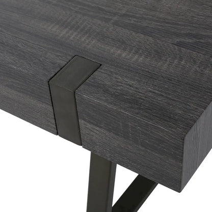 Table basse aspect bois - 43,25 pouces (L) x 23,60 pouces (l) x 16,75 pouces (H)