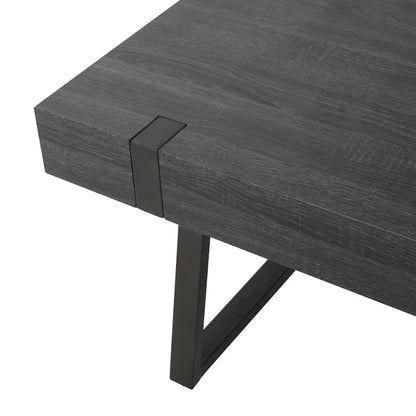 Table basse aspect bois - 43,25 pouces (L) x 23,60 pouces (l) x 16,75 pouces (H)