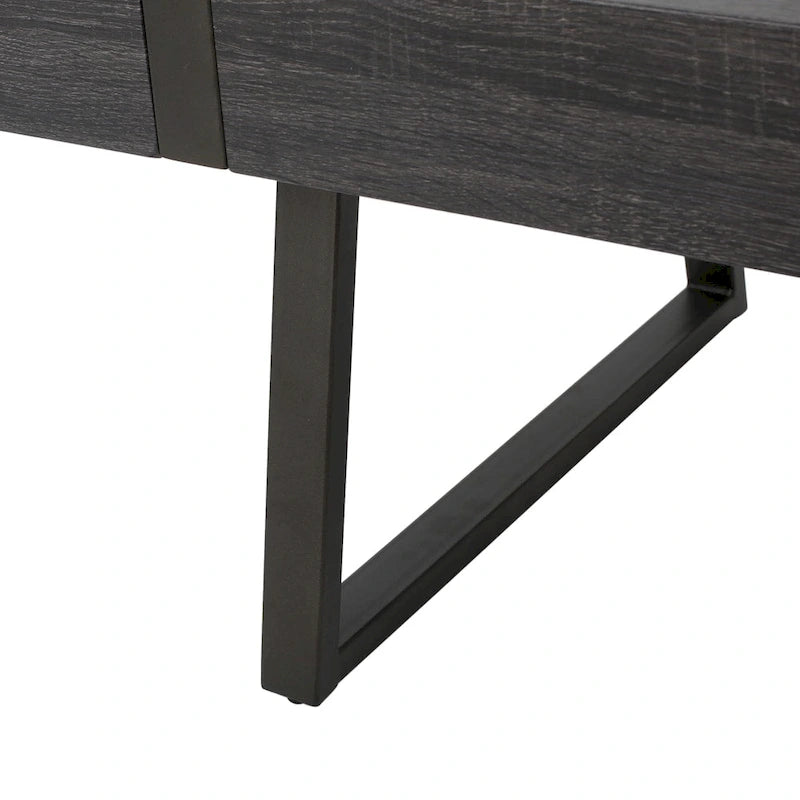 Table basse aspect bois - 43,25 pouces (L) x 23,60 pouces (l) x 16,75 pouces (H)