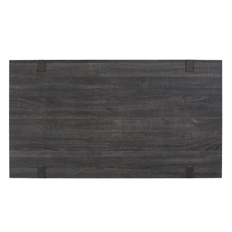 Table basse aspect bois - 43,25 pouces (L) x 23,60 pouces (l) x 16,75 pouces (H)