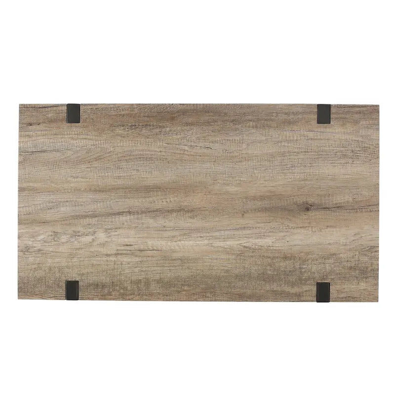 Table basse aspect bois - 43,25 pouces (L) x 23,60 pouces (l) x 16,75 pouces (H)