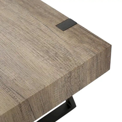 Table basse aspect bois - 43,25 pouces (L) x 23,60 pouces (l) x 16,75 pouces (H)