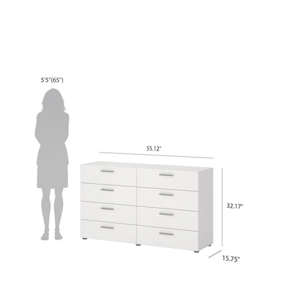 Commode double à 8 tiroirs, peu encombrante
