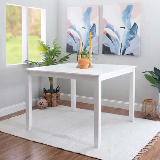 Catron White Square Counter Height Dining Table