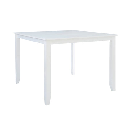 Table de salle à manger carrée de hauteur comptoir blanche