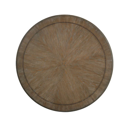 La table de salle à manger ronde en bois antique blanc de 60 pouces Farmhouse
