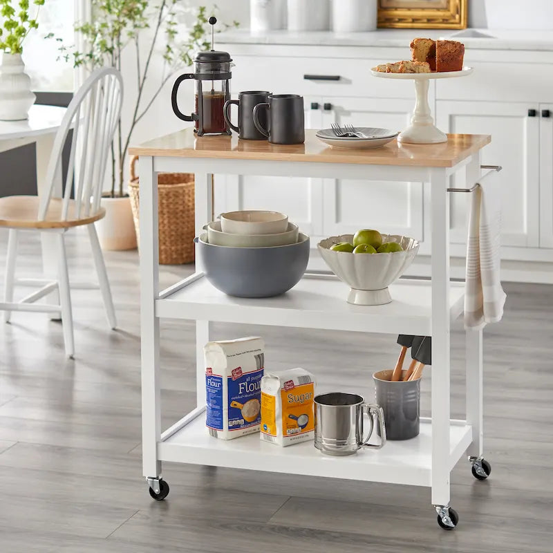 Chariot de cuisine roulant pour un mode de vie simple