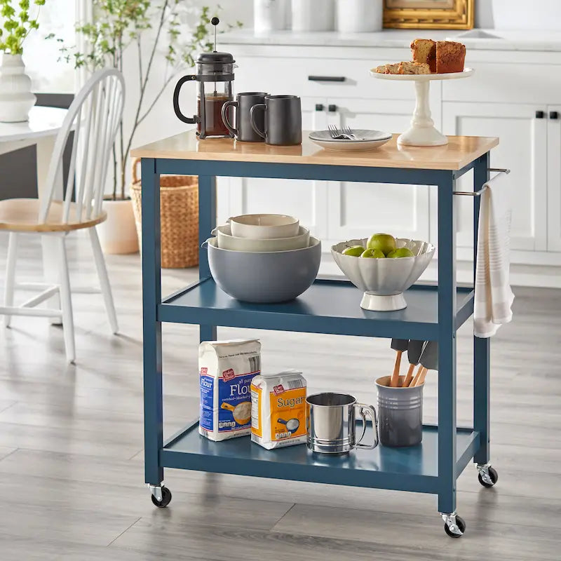 Chariot de cuisine roulant pour un mode de vie simple