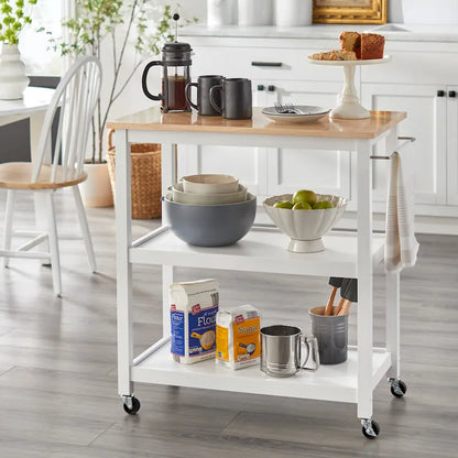 Chariot de cuisine roulant pour un mode de vie simple