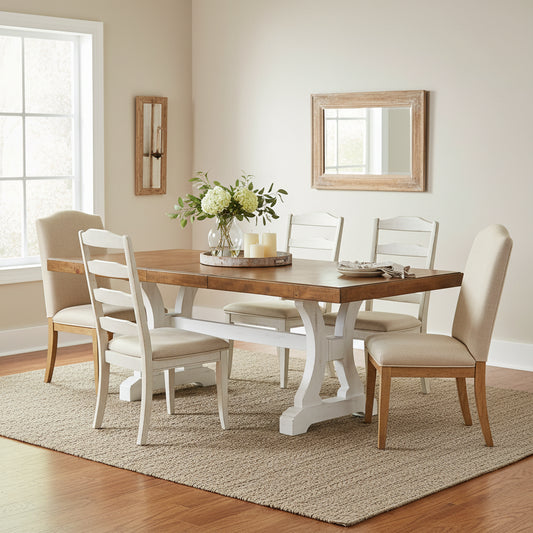 86-inch Wood Expandable Dining Table