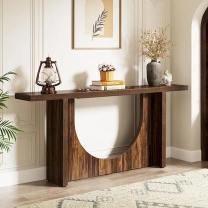 Console de ferme extra longue, Table d'entrée vintage, Table d'appoint de couloir en bois