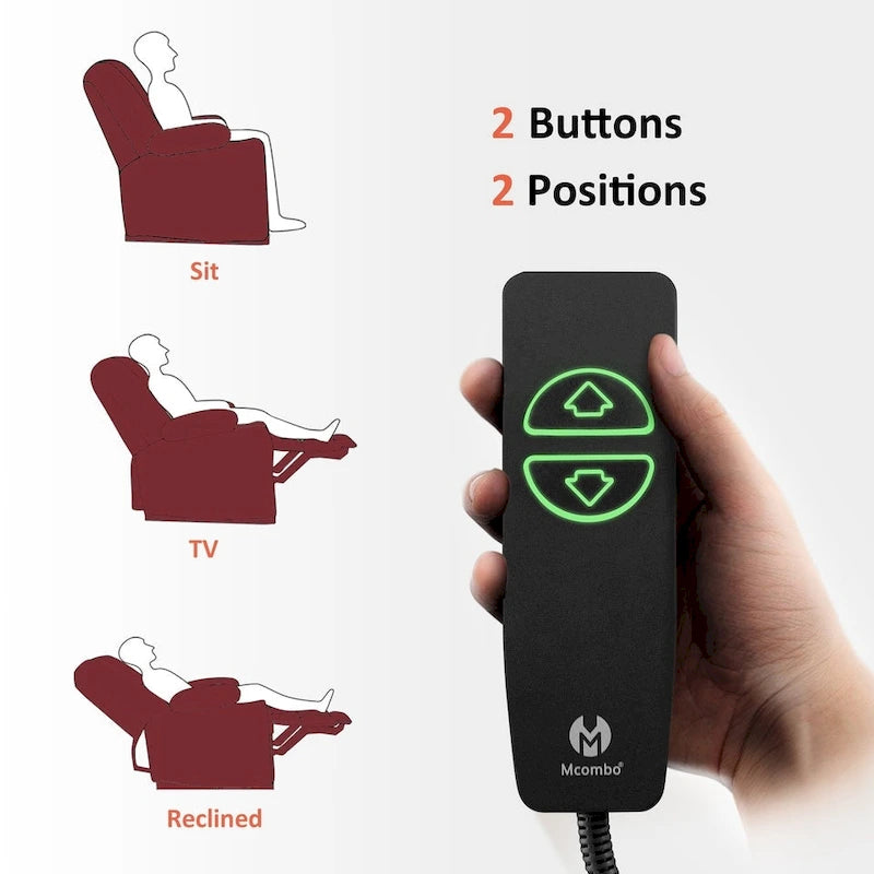 Fauteuil inclinable électrique avec massage et chaleur, tissu peluche 8015